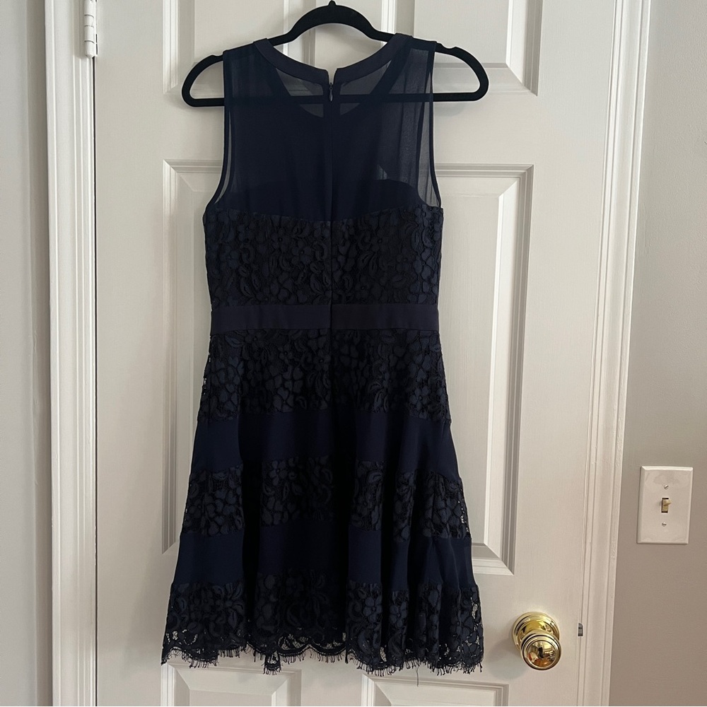Adelyn Rae Blue Sleeveless A-line Cocktail Dress
